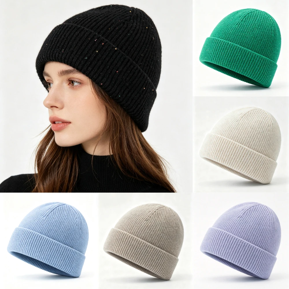 Beanie Cuffed Knit - Nouveau bonnet en maille côtelée à
